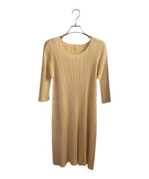 PREATS PLEASE（プリーツ プリーズ）PREATS PLEASE (プリーツ プリーズ) 7分袖ワンピース カーキ サイズ:4の古着・服飾アイテム