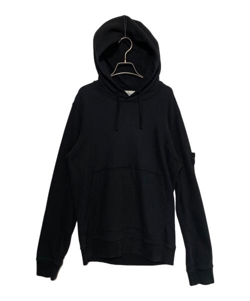 STONE ISLAND（ストーンアイランド）STONE ISLAND (ストーンアイランド)  プルオーバー ロゴパッチ スウェットパーカー ブラック サイズ:Lの古着・服飾アイテム