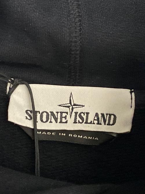 STONE ISLAND（ストーンアイランド）STONE ISLAND (ストーンアイランド)  プルオーバー ロゴパッチ スウェットパーカー ブラック サイズ:Lの古着・服飾アイテム