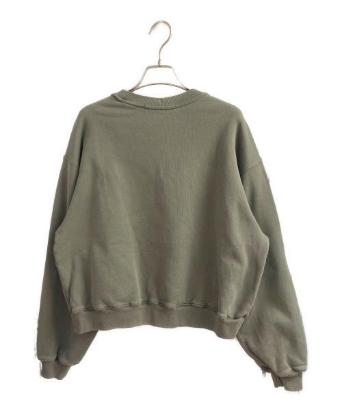 ALEXANDER WANG（アレキサンダー・ワン）ALEXANDER WANG (アレキサンダー・ワン) クロップドスウェット グリーン サイズ:XSの古着・服飾アイテム