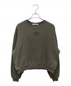 ALEXANDER WANGアレキサンダー・ワン）の古着「クロップドスウェット」｜グリーン