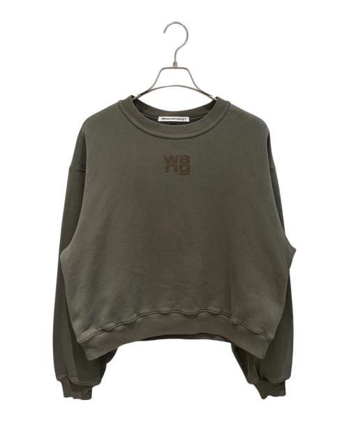 ALEXANDER WANG（アレキサンダー・ワン）ALEXANDER WANG (アレキサンダー・ワン) クロップドスウェット グリーン サイズ:XSの古着・服飾アイテム