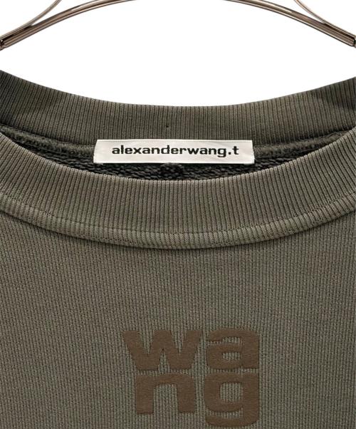 ALEXANDER WANG（アレキサンダー・ワン）ALEXANDER WANG (アレキサンダー・ワン) クロップドスウェット グリーン サイズ:XSの古着・服飾アイテム