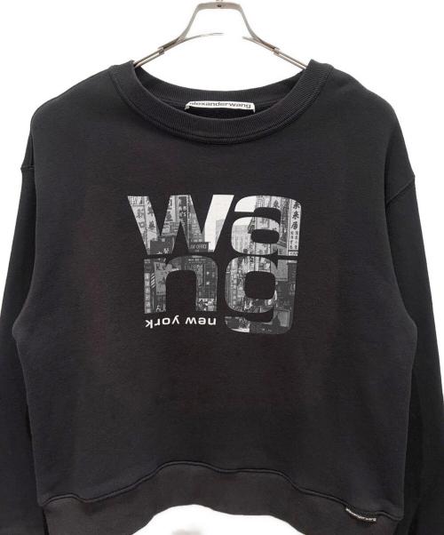ALEXANDER WANG（アレキサンダー・ワン）ALEXANDER WANG (アレキサンダー・ワン) ニューヨークプリントロゴスウェット ブラック サイズ:Ｓの古着・服飾アイテム