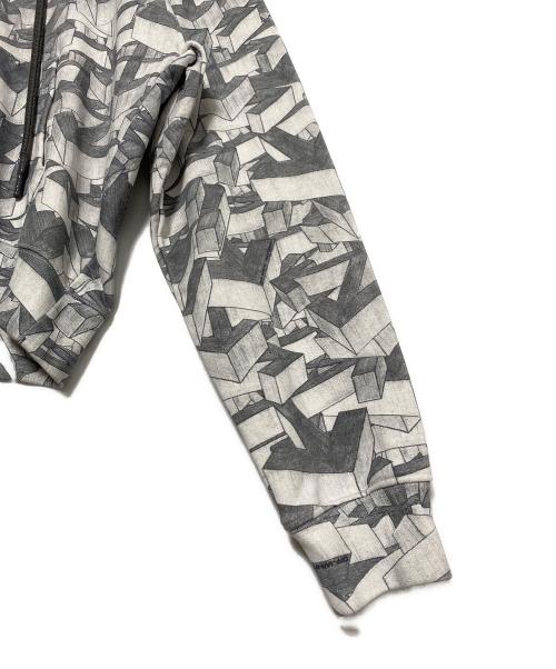 OFFWHITE（オフホワイト）OFFWHITE (オフホワイト) 20SS アローパターン総柄パーカー グレー サイズ:Sの古着・服飾アイテム