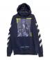 OFFWHITE（オフホワイト）の古着「バイアスロゴプリントパーカー」｜ブルー