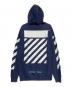 OFFWHITE (オフホワイト) バイアスロゴプリントパーカー ブルー サイズ:S：18000円