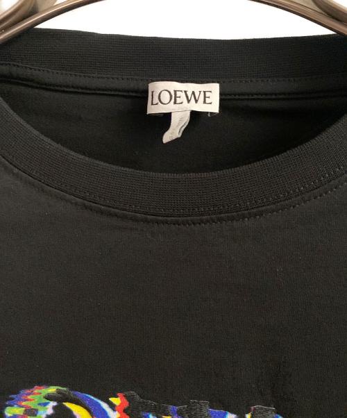 LOEWE（ロエベ）LOEWE (ロエベ) 刺繍ロプリントtシャツ ブラック サイズ:XSの古着・服飾アイテム
