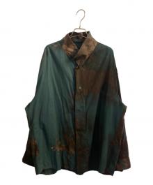 ISSEI MIYAKE MEN（イッセイミヤケメン）の古着「SPLASH SHIRT」｜グリーン×ブラウン