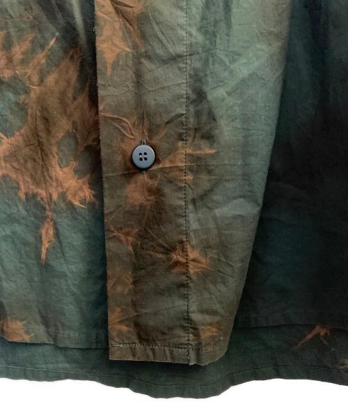 ISSEI MIYAKE MEN（イッセイミヤケメン）ISSEI MIYAKE MEN (イッセイミヤケメン) SPLASH SHIRT グリーン×ブラウン サイズ:3の古着・服飾アイテム