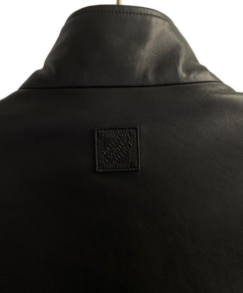 LOUIS VUITTON（ルイ ヴィトン）LOUIS VUITTON (ルイ ヴィトン) レザーミックストラック ブラック サイズ:52の古着・服飾アイテム