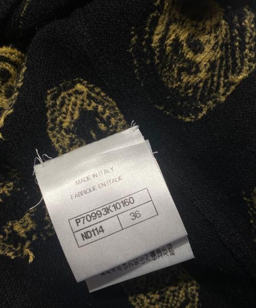 CHANEL（シャネル）CHANEL (シャネル) プルオーバーニットパーカー ブラック×イエロー サイズ:36の古着・服飾アイテム