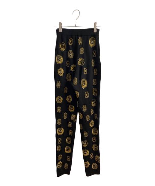 CHANEL（シャネル）CHANEL (シャネル) ココマークパンツ ブラック×イエロー サイズ:34の古着・服飾アイテム
