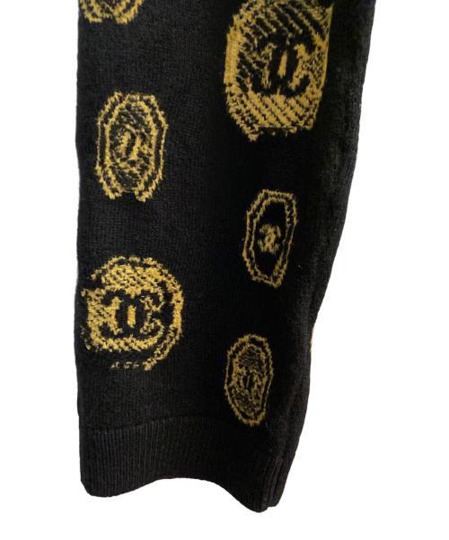 CHANEL（シャネル）CHANEL (シャネル) ココマークパンツ ブラック×イエロー サイズ:34の古着・服飾アイテム