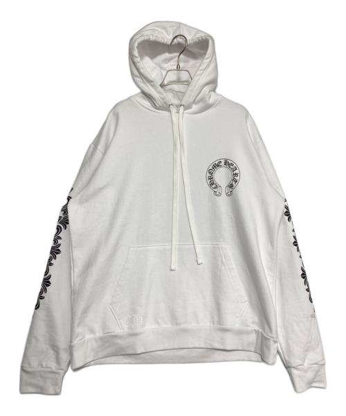 CHROME HEARTS（クロムハーツ）CHROME HEARTS (クロムハーツ) ホースシュープリントパーカー ホワイト サイズ:Lの古着・服飾アイテム