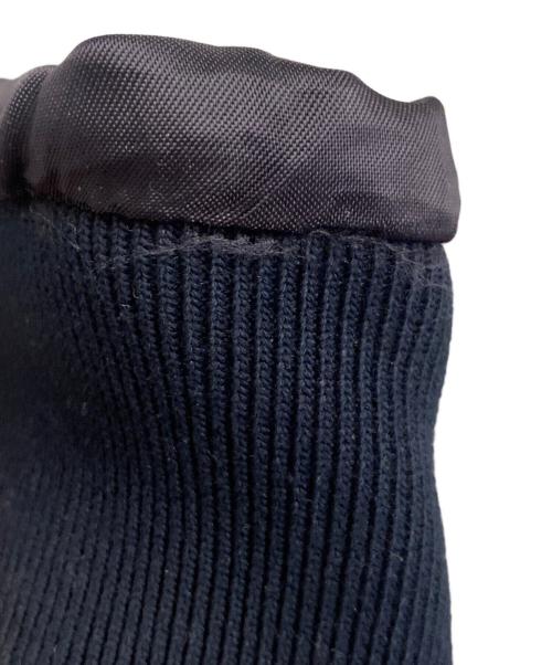 MIU MIU（ミュウミュウ）MIU MIU (ミュウミュウ)  ピケ ブレンド ブルゾン ジャケット ネイビー サイズ:44の古着・服飾アイテム