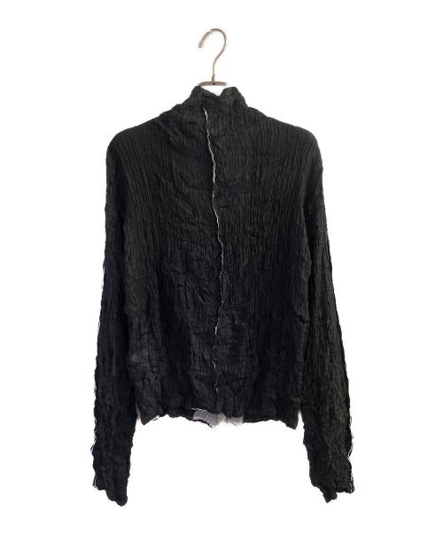 ISSEY MIYAKE（イッセイミヤケ）ISSEY MIYAKE (イッセイミヤケ) プリーツボタンシャツ ブラック サイズ:Mの古着・服飾アイテム