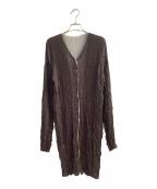 ISSEY MIYAKEイッセイミヤケ）の古着「プリーツロングボタンシャツ」｜ブラウン