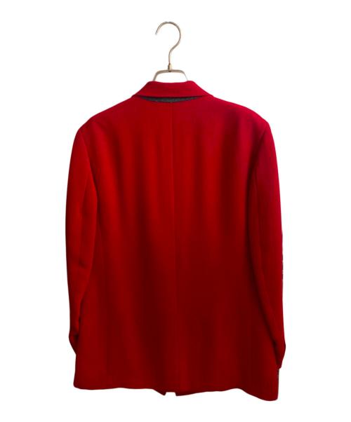 ISSEY MIYAKE（イッセイミヤケ）ISSEY MIYAKE (イッセイミヤケ) テーラードジャケット レッド サイズ:Mの古着・服飾アイテム