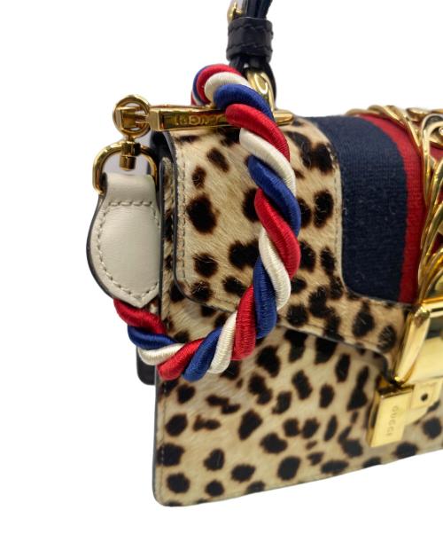 GUCCI（グッチ）GUCCI (グッチ) ハンドバッグ/シルヴィ カーキ×ネイビーの古着・服飾アイテム