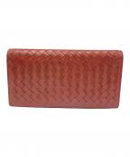 BOTTEGA VENETAボッテガベネタ）の古着「イントレチャートロングウォレット」｜ブラウン