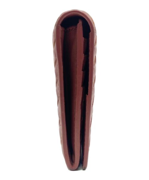 BOTTEGA VENETA（ボッテガベネタ）BOTTEGA VENETA (ボッテガベネタ) イントレチャートロングウォレット ブラウンの古着・服飾アイテム