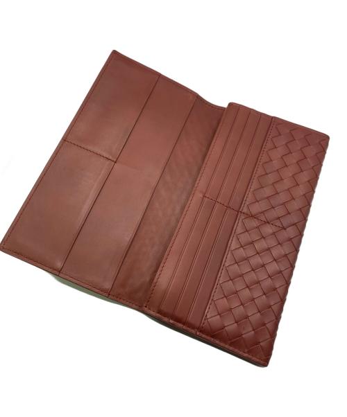BOTTEGA VENETA（ボッテガベネタ）BOTTEGA VENETA (ボッテガベネタ) イントレチャートロングウォレット ブラウンの古着・服飾アイテム