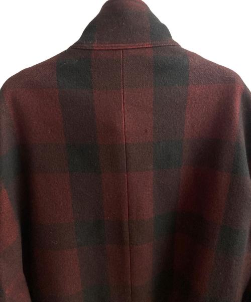 Yohji Yamamoto pour homme（ヨウジヤマモト プールオム）Yohji Yamamoto pour homme (ヨウジヤマモト プールオム) 内田漢字 総柄スタンドカラーコート レッド サイズ:1の古着・服飾アイテム
