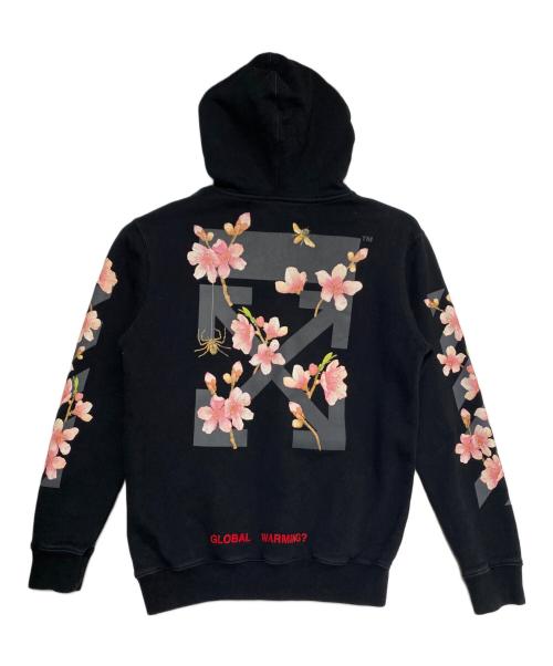 OFFWHITE（オフホワイト）OFFWHITE (オフホワイト) Floral Hoodie ブラック サイズ:XSの古着・服飾アイテム
