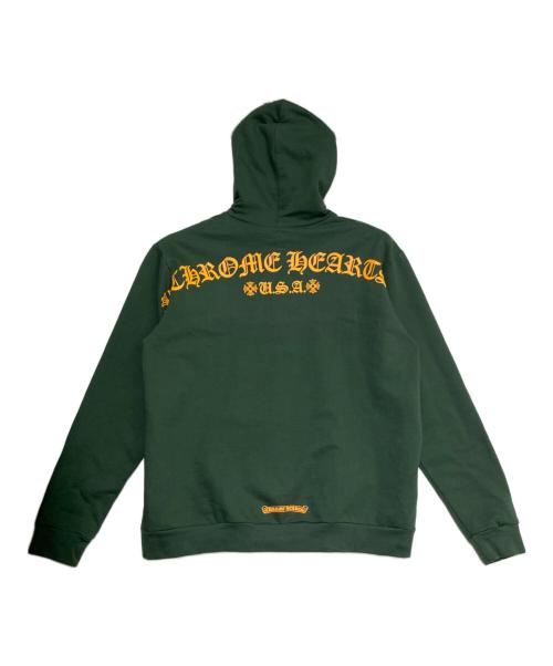 CHROME HEARTS（クロムハーツ）CHROME HEARTS (クロムハーツ) アーチロゴプルオーバーフーディ グリーン サイズ:Lの古着・服飾アイテム