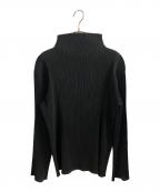 ISSEY MIYAKEイッセイミヤケ）の古着「プリーツ長袖カットソー」｜ブラック