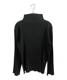 ISSEY MIYAKE（イッセイミヤケ）の古着「プリーツ長袖カットソー」｜ブラック