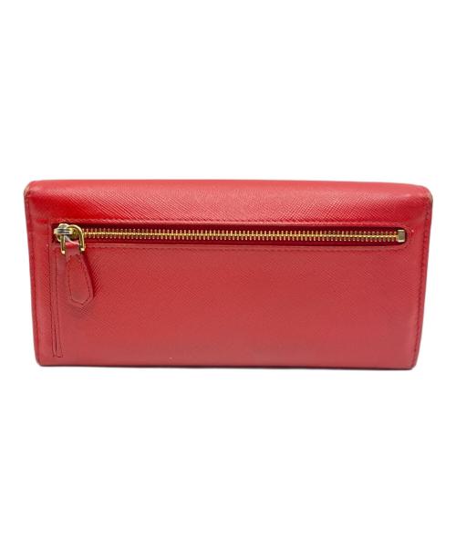 PRADA（プラダ）PRADA (プラダ) サフィアーノバイカラーウォレット レッドの古着・服飾アイテム