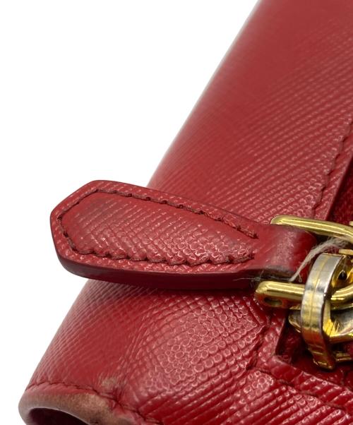 PRADA（プラダ）PRADA (プラダ) サフィアーノバイカラーウォレット レッドの古着・服飾アイテム