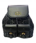 Christian Diorクリスチャン ディオール）の古着「カロバックパックミディアム/カナージュツイードバックパック」｜ブラック