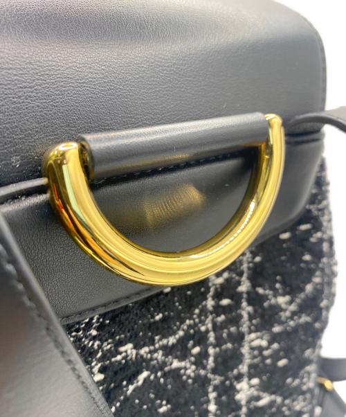 Christian Dior（クリスチャン ディオール）Christian Dior (クリスチャン ディオール) カロバックパックミディアム/カナージュツイードバックパック ブラックの古着・服飾アイテム