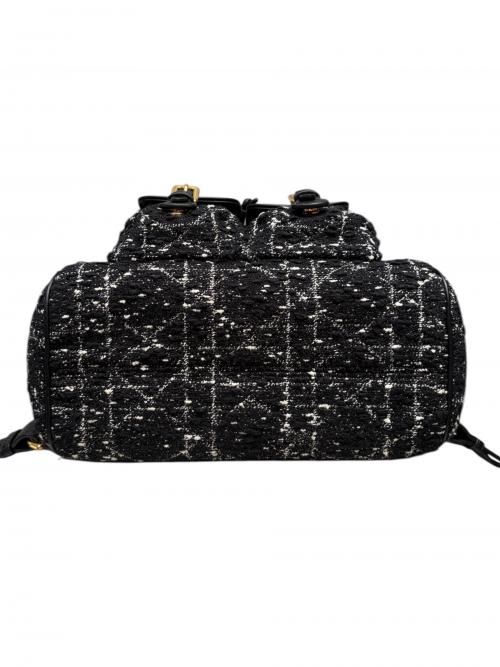 Christian Dior（クリスチャン ディオール）Christian Dior (クリスチャン ディオール) カロバックパックミディアム/カナージュツイードバックパック ブラックの古着・服飾アイテム