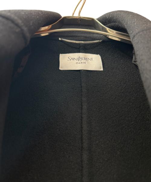 Saint Laurent Paris（サンローランパリ）Saint Laurent Paris (サンローランパリ) ウールロングコート/ステンカラーコート/M35K 837180 Y060R 1005 ブラック サイズ:44の古着・服飾アイテム