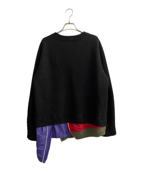 KOLOR（カラー）KOLOR (カラー) フェイクレイヤードデザインニット ブラック サイズ:5の古着・服飾アイテム