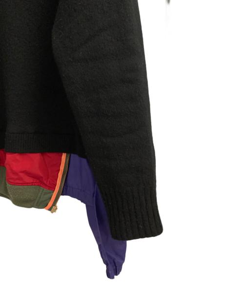 KOLOR（カラー）KOLOR (カラー) フェイクレイヤードデザインニット ブラック サイズ:5の古着・服飾アイテム