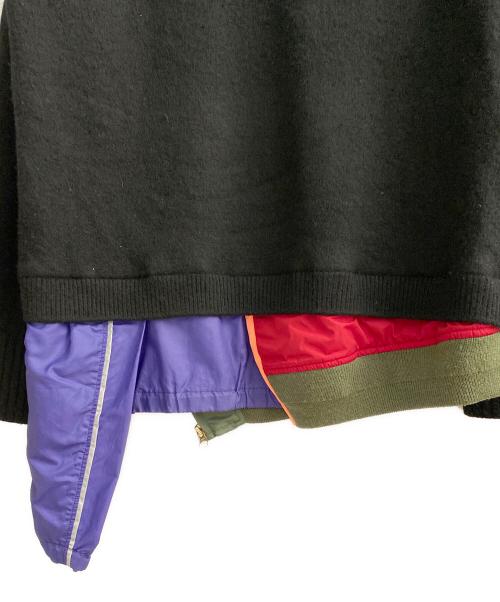 KOLOR（カラー）KOLOR (カラー) フェイクレイヤードデザインニット ブラック サイズ:5の古着・服飾アイテム