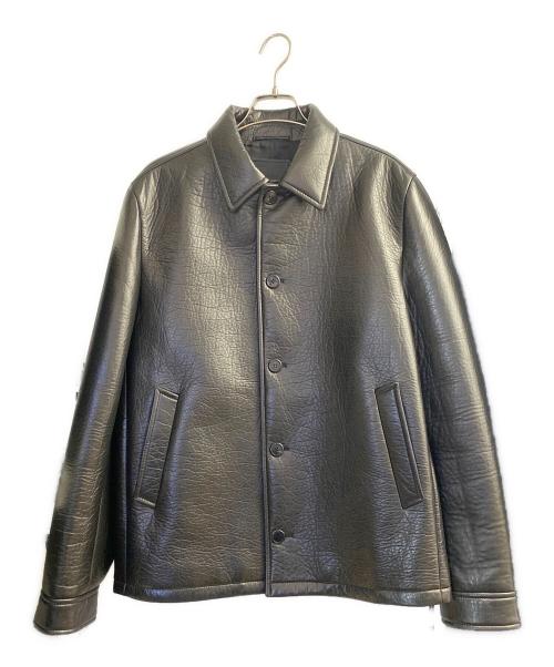 PRADA（プラダ）PRADA (プラダ) ナッパレザー カバンジャケット ブラック サイズ:48の古着・服飾アイテム
