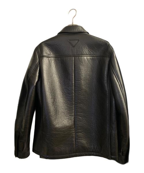 PRADA（プラダ）PRADA (プラダ) ナッパレザー カバンジャケット ブラック サイズ:48の古着・服飾アイテム