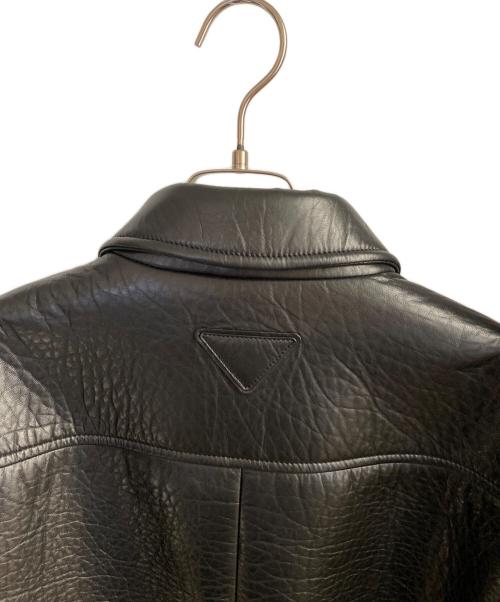 PRADA（プラダ）PRADA (プラダ) ナッパレザー カバンジャケット ブラック サイズ:48の古着・服飾アイテム