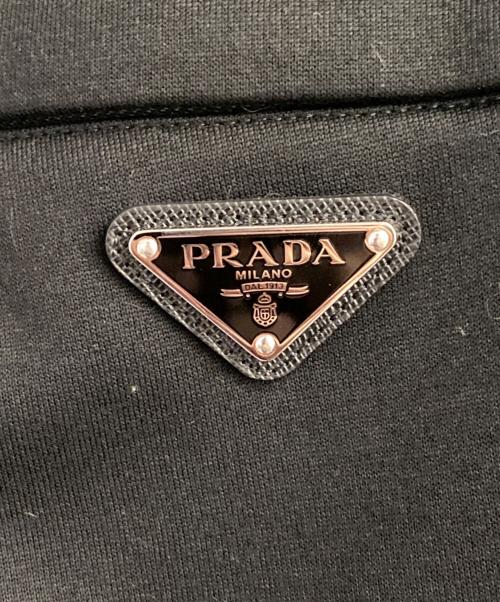 PRADA（プラダ）PRADA (プラダ) Re-Nylonディテール付 コットンフリース ジョガーパンツ ブラック サイズ:Mの古着・服飾アイテム