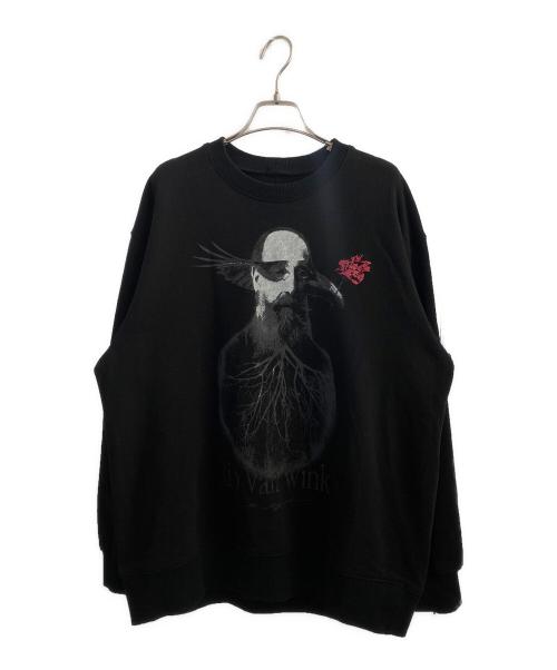 s'yte（サイト）s'yte (サイト) KOICHI IYODA ARTWORK PRINTED PULLOVER -Rip Van Winkle- ブラック サイズ:3の古着・服飾アイテム