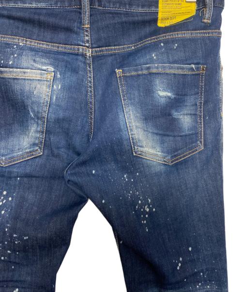 DSQUARED2（ディースクエアード）DSQUARED2 (ディースクエアード) ダメージ加工デニムパンツ インディゴ サイズ:52の古着・服飾アイテム