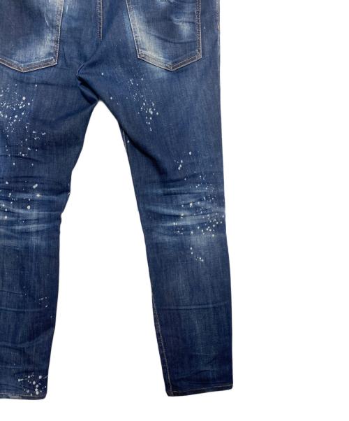 DSQUARED2（ディースクエアード）DSQUARED2 (ディースクエアード) ダメージ加工デニムパンツ インディゴ サイズ:52の古着・服飾アイテム