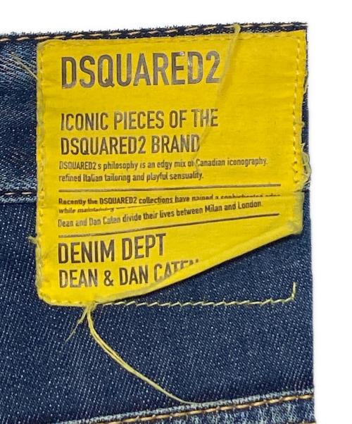 DSQUARED2（ディースクエアード）DSQUARED2 (ディースクエアード) ダメージ加工デニムパンツ インディゴ サイズ:52の古着・服飾アイテム