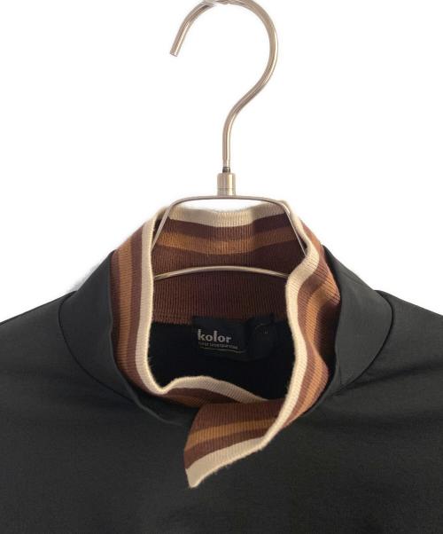 KOLOR（カラー）KOLOR (カラー) 襟切替カットソー ブラック サイズ:１の古着・服飾アイテム